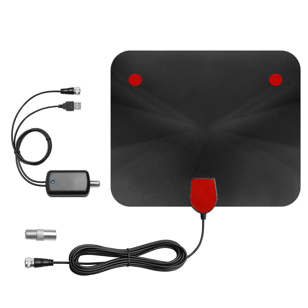 250*220mm TVs Antennas Indoor Digital TV Antenna 1080P HD DVB-T2 ATSC 25Miles Digital Amplifier Aerial