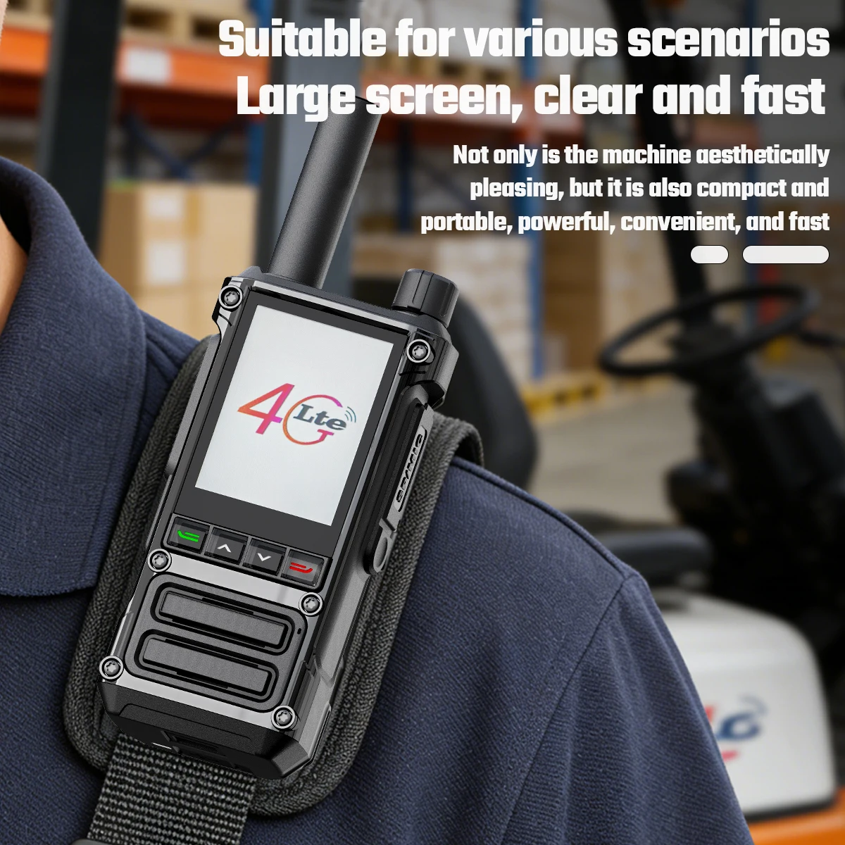 ANYSECU T85 Walkie Talkie 4G POC with Camera GPS WiFi BT Android 8.1 Zello Real-PTT 3000mAh Type-C EU/US Version Network Radio