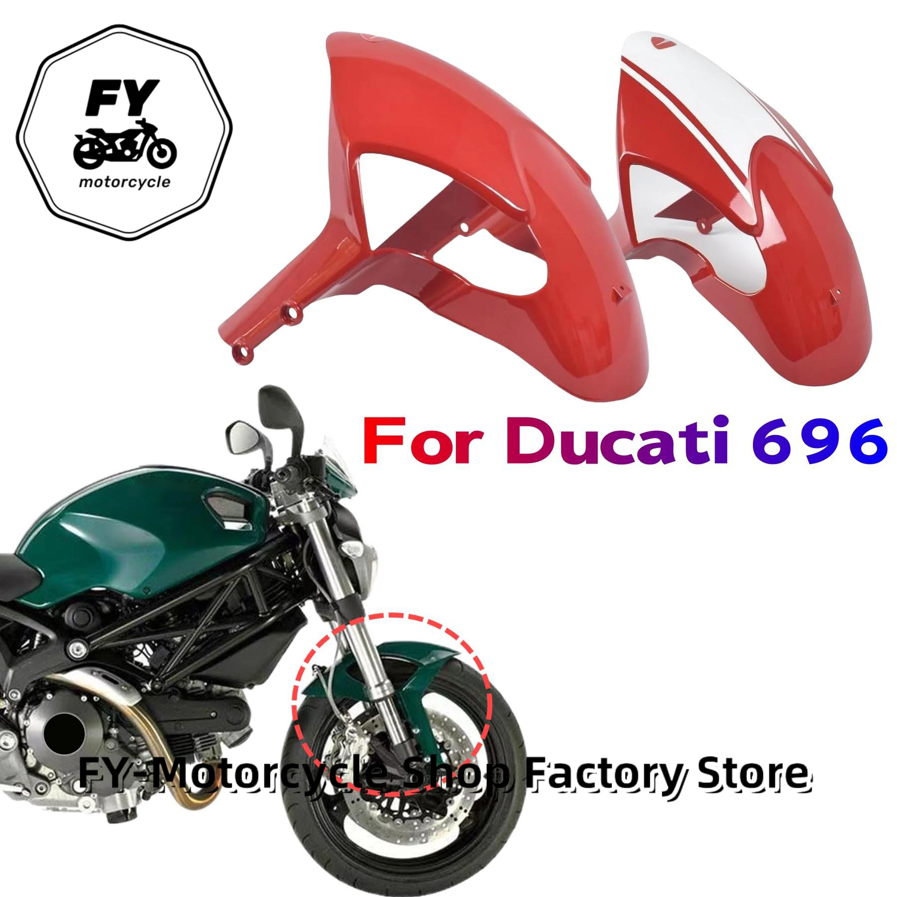 Motorcycle Front Fender Mudguard For DUCATI Monster 696 796 1100 M1100 EVO 2009 - 2010 - 2011 - 2012 - 2014 - 2015 Version