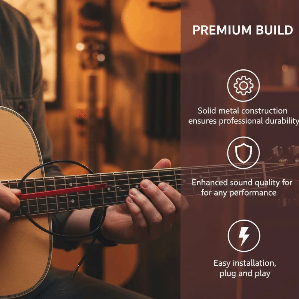 Under Saddle ​Piezo Pickup ​Bridge Mounted Easy Installation ​Under Saddle Transducer ​Sensitive Response​