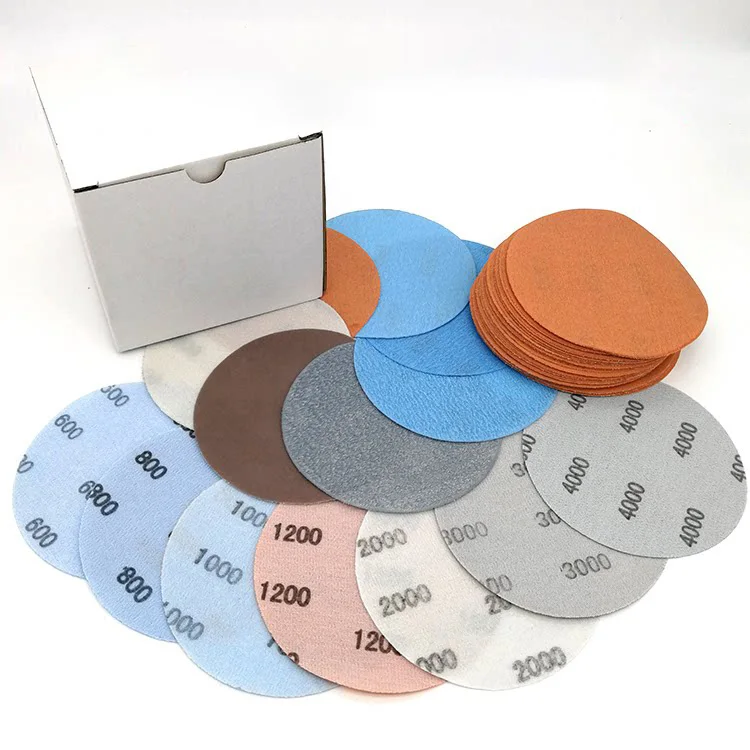 2~10Pc 5 Inch 125mm FV Superfine Sandpaper Wet/Dry Hook&Loop Auto Body Film Sanding Disc Paint Abrasive Sandpaper 600~5000 Grit