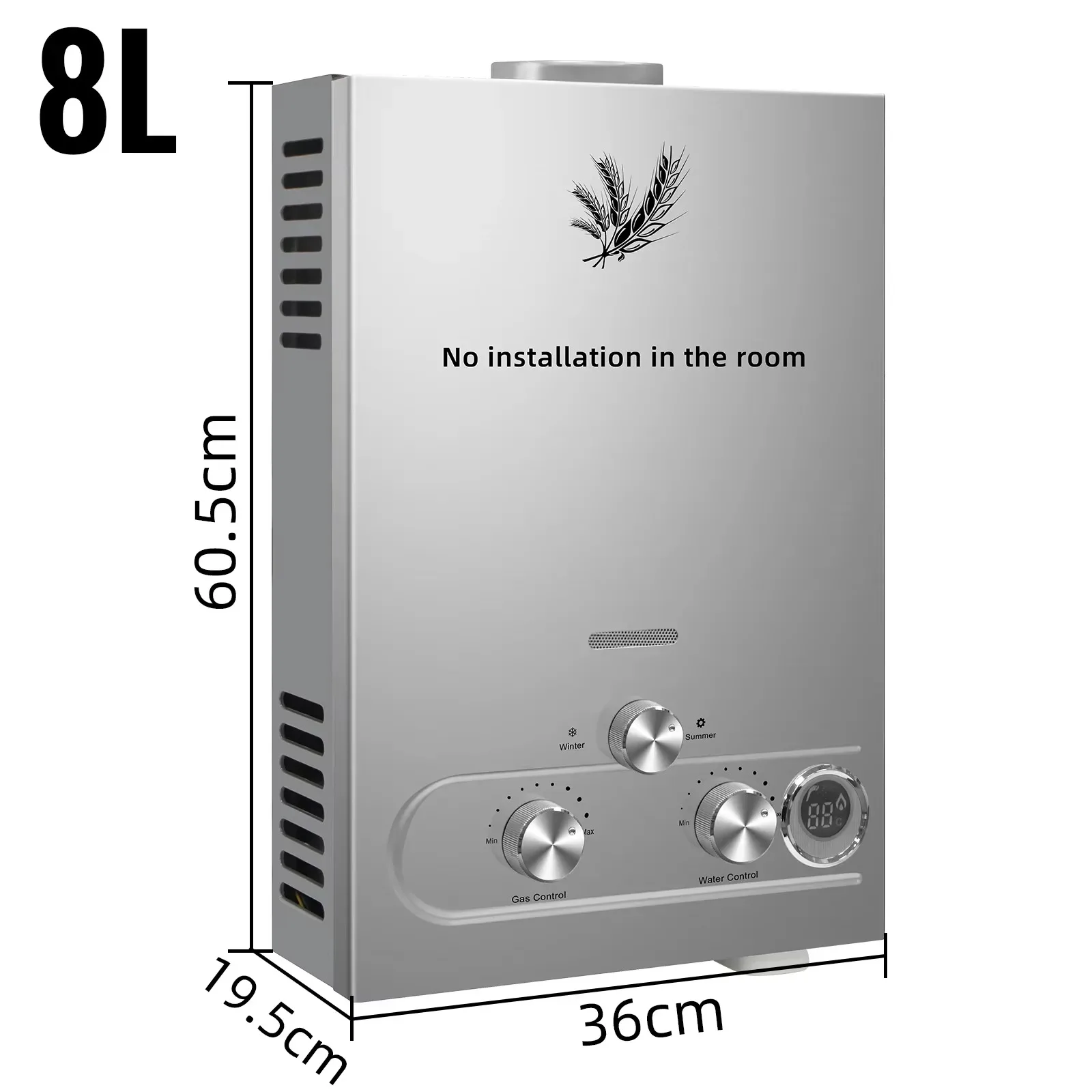 Sihao LPG Boiler 6L 8L 10L 12L 16L 18L LPG Draagbare Instant Vloeibaar Petroleum Gas Boiler Tankless Boiler Kit
