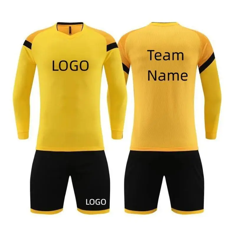 Long Sleeved Football Suit Set Competition Suit Men Personalized Print Name Basketball Sports Training Suit Quick Drying Clothes