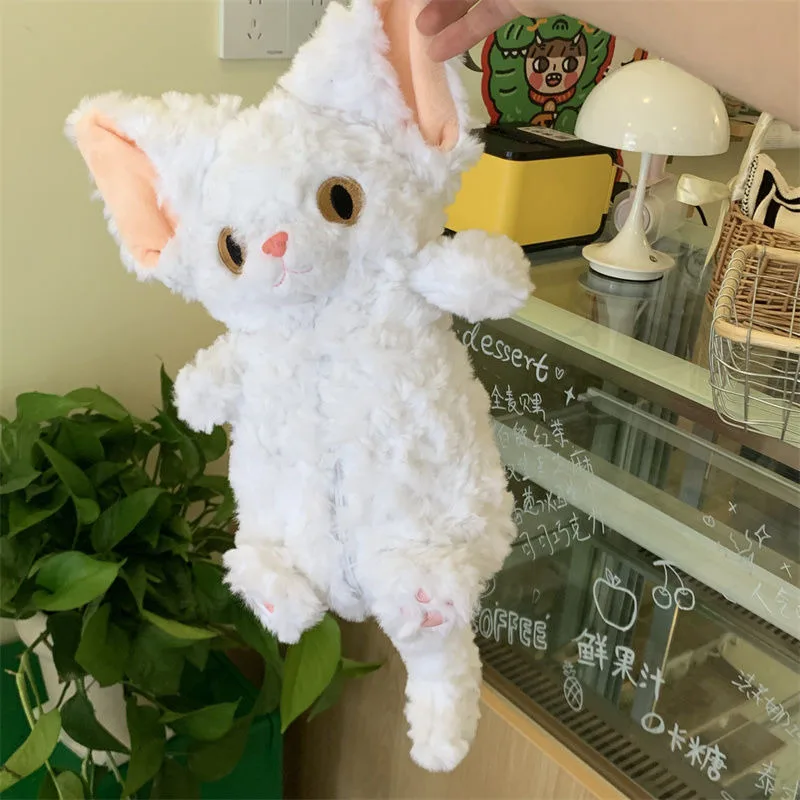 Cat Plush Pen Bag Embroidered Kawaii Y2K Japanese Ins Cute Cat Doll Ins Plush Toy Doll Pen Bag Zipper Student Birthday Gift New