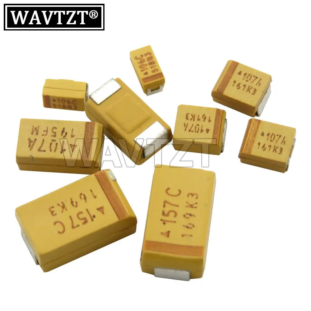 10PCS Tantalum Capacitor A B C D Type 100UF 150UF 220UF 330UF 470UF 680UF 6V 6.3V 10V 16V 25V 35V 50V 4.7/6.8/10/15/22/33/47UF