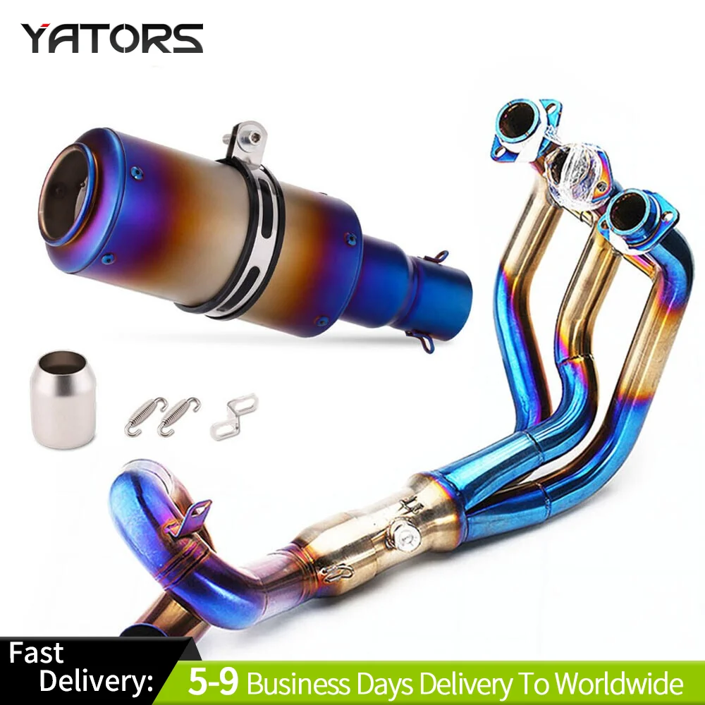 

Full System For Yamaha MT09 FZ-09 2014-2020 Blue Muffler Exhaust Front Link Pipe Exhaust Systems Exhausts Pipes