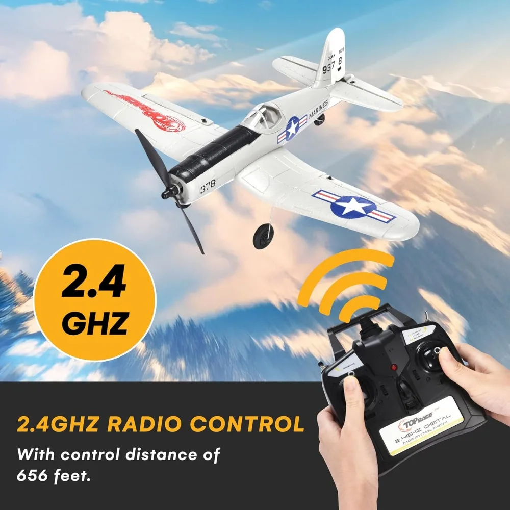 Advanced 4-Channel RC Airplane for Adults - Ready to Fly with Foam Construction