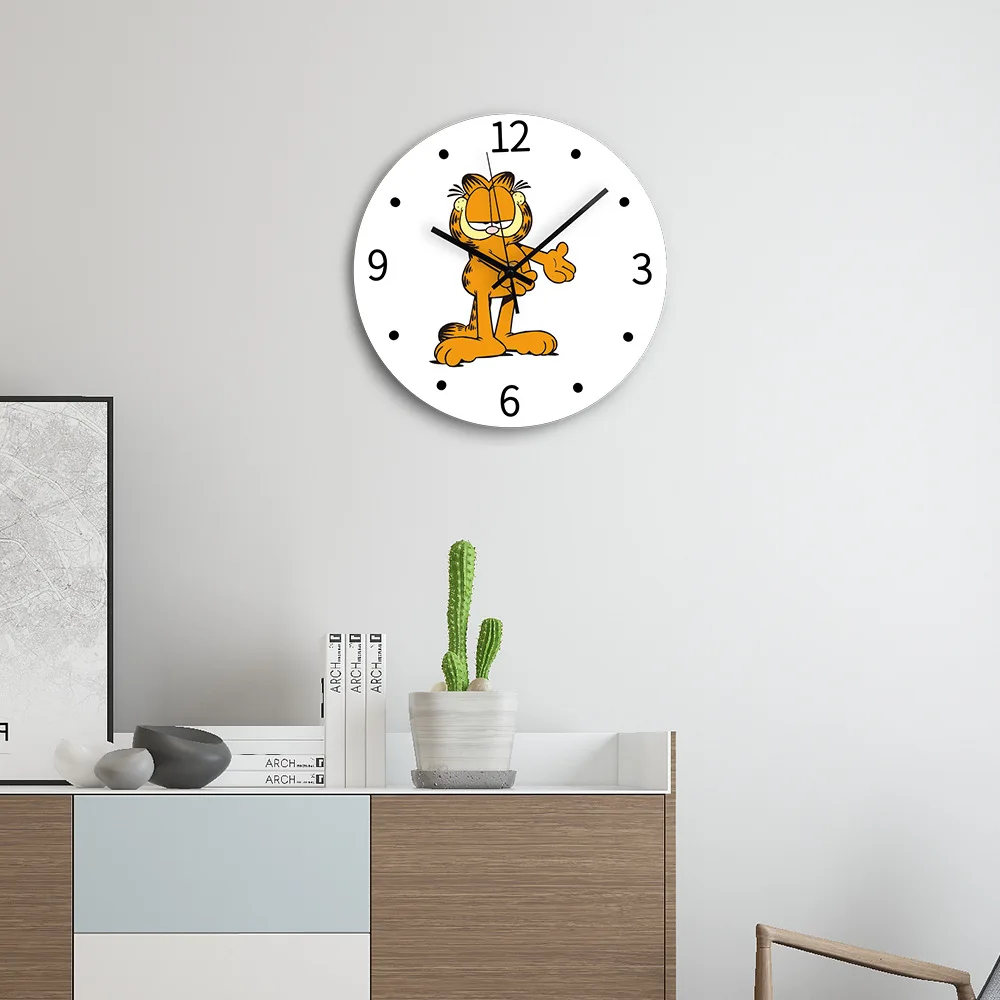 Cute Garfield Creative Trendy Living Room Sofa Hallway TV Background Wall 3D Decorative Clock