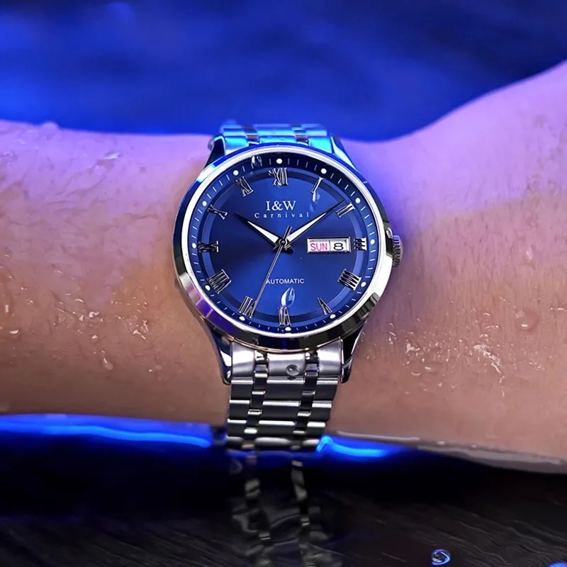 CARNIVAL Brand Mechanical Watches Luxury Sapphire Calendar NH36 Movement Automatic Wrist Watches Waterproof for Men Reloj Hombre - Image 3