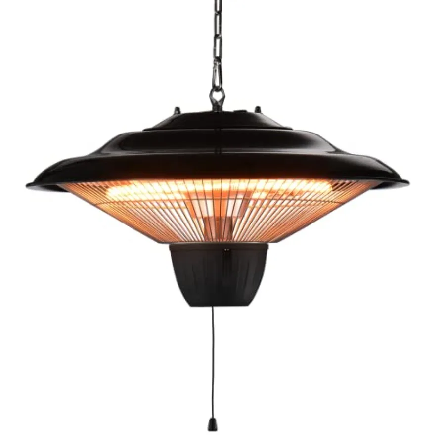 

Подвесной обогреватель для патио 1500 Вт Электрический подвесной обогреватель для патио для улицы/в помещении 3s Быстрый нагрев Тихий IP34 Водонепроницаемый наконечник на открытом воздухе Sh