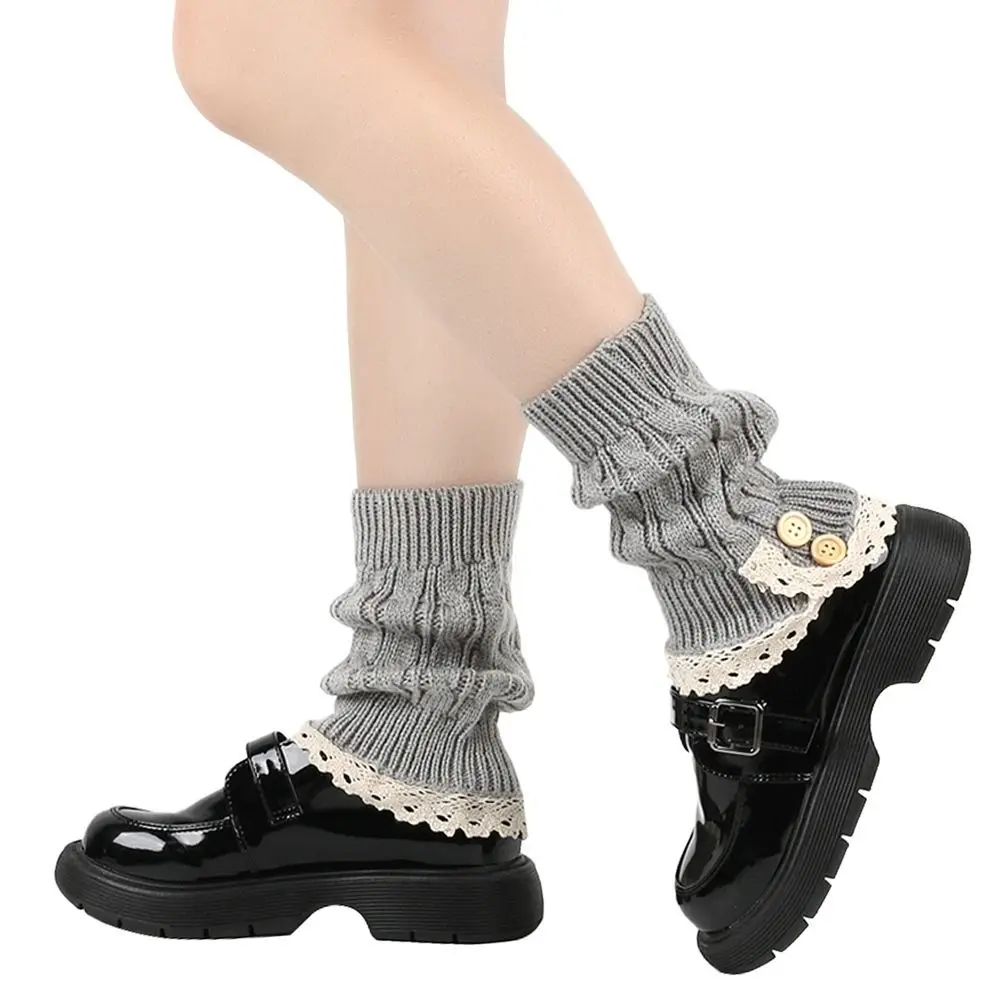 

Y2K Lolita Women Leg Warmers Japanese Harajuku Style Winter Warm Knit Ankle Socks College Style Thick Boot Socks for Women Girls