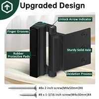 Cerradura de puerta antirrobo, cerradura de puerta de seguridad para el hogar, cerradura de refuerzo de puerta a prueba de niños de aleación de aluminio