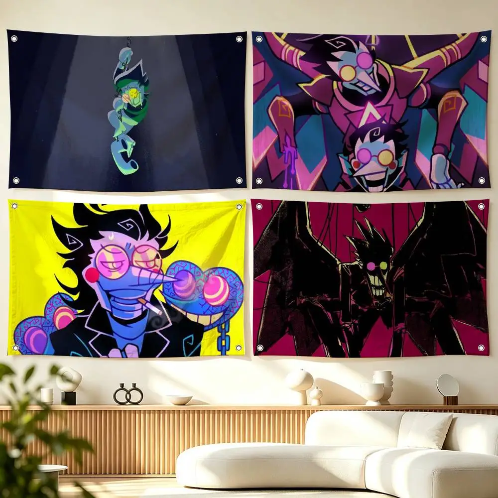 D-Deltarune S-Spamton G Spamton  Flags Wall Hanging Tapestry Outdoor Garage Room Decorative flag Background Blanket
