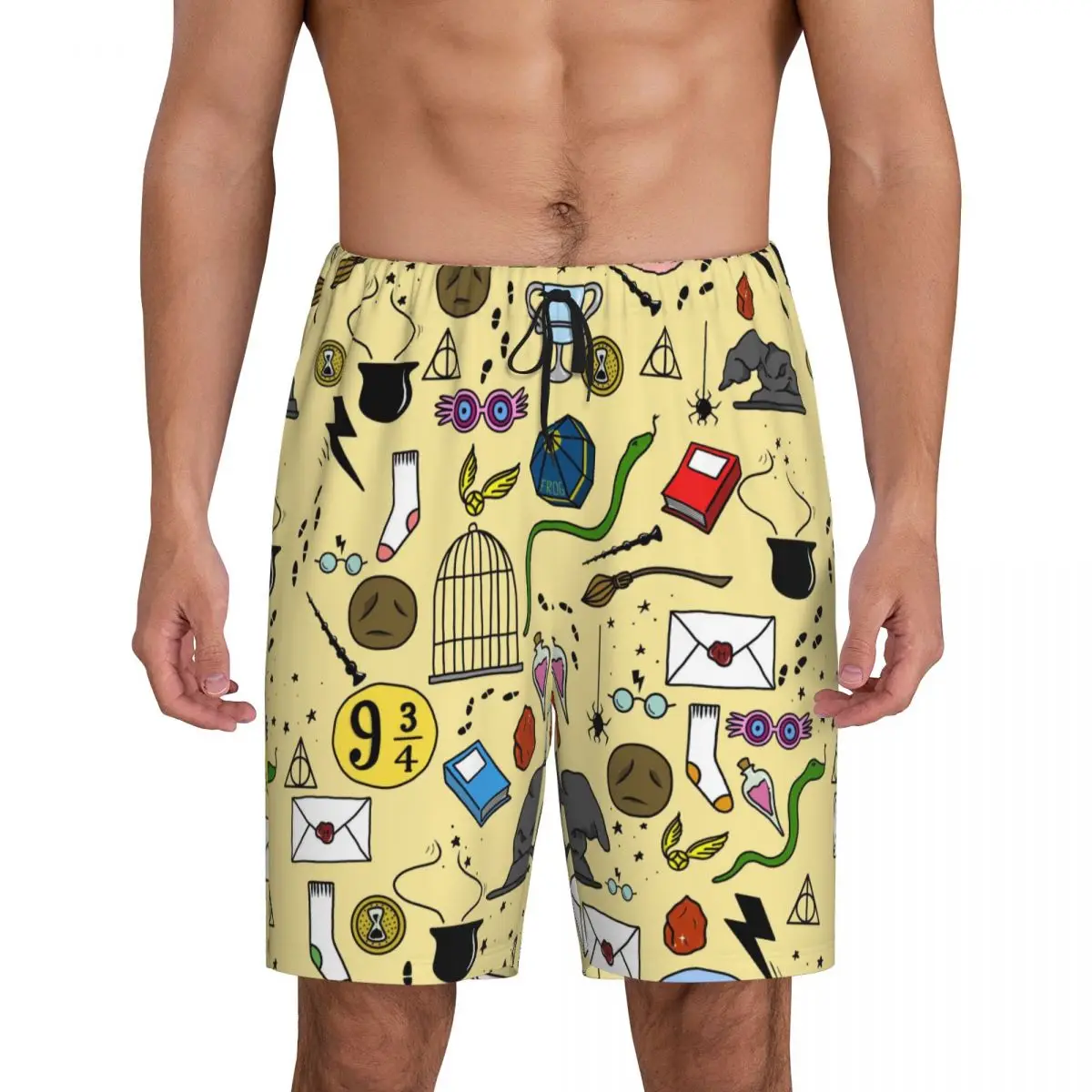 

Пижамные штаны Harrys Magic Adventure Movies Potters для мужчин, шорты для сна, одежда для сна на шнурке, пижамы с карманами