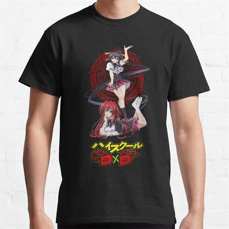 High School DxD Rias Gremory Tee Merch T-shirts Cosplay Women Men Fashion Casual Crewneck Short Sleeve Streetwear T-shirt Gift