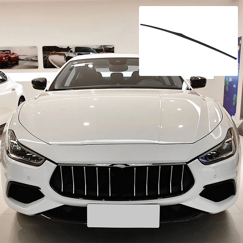 1piece set Real carbon fiber For Maserati Ghibli 2018+ car front grille horizontal strip decorative sticker car accessories