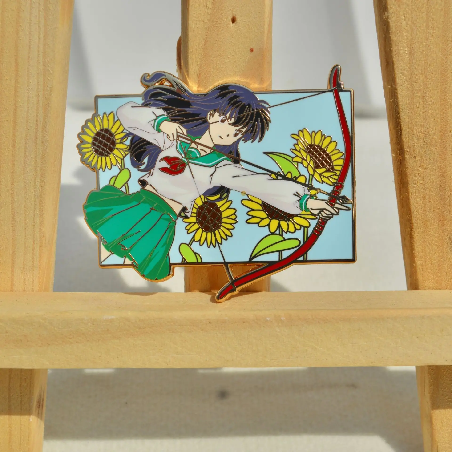Anime Inuyasha Malak Cosplay Costume Badge Pin Accessories Backpack Pendant Metal Prop Brooch