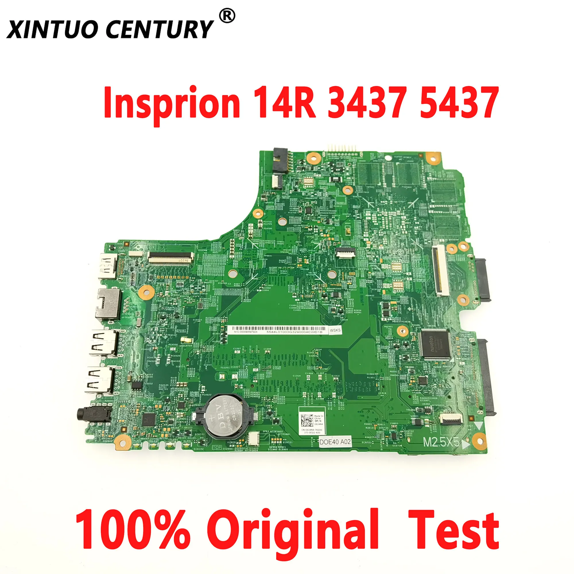 CN-0624N4 0624N4 624N4 For Dell Insprion 14R 3437 5437 Laptop Motherboard DOE40-HSW 12307-1 812KC with i7-4500U 100% Test Work