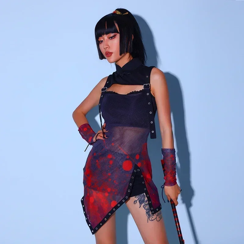 Nightclub Bar Women Pole Dance Outfit Women Sexy Jazz Dance Costume Chinese Style Bar Gogo Dancer DJ DS Clothing Singer Clothes