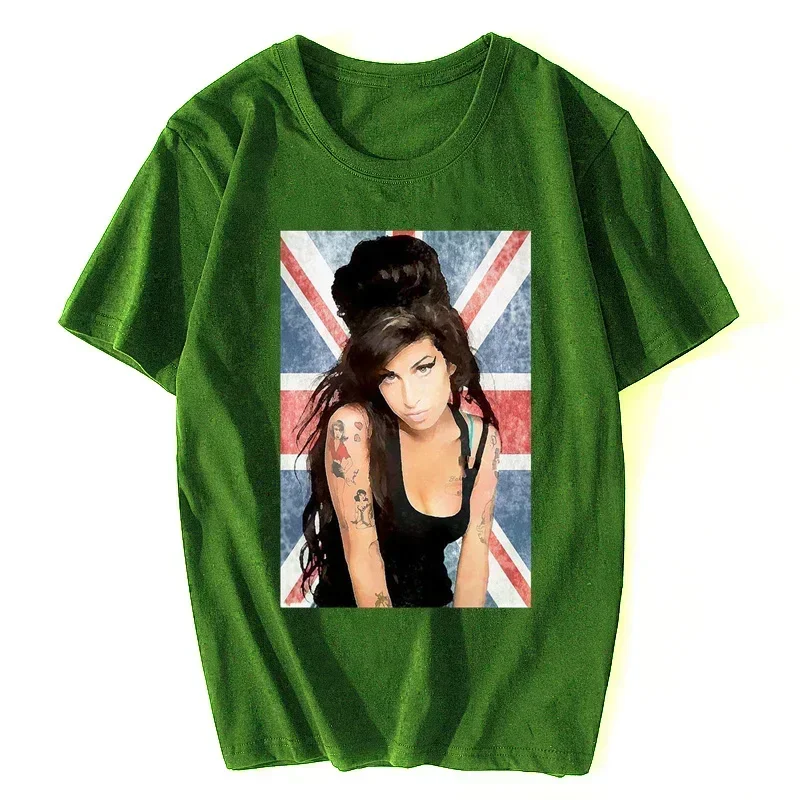 Amy Winehouse Tshirt Union Jack Music Tee Urban R&B Womens Men Unisex T-ShirtCool Casual Sleeves Cotton T-Shirt Fashion Clothing