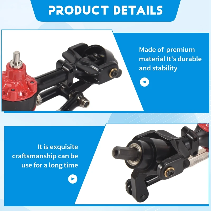 

Металлическая передняя и задняя ось для WPL C14 C24 C34 C44 B14 B24 1/16, обновления радиоуправляемого автомобиля, детали, аксессуары