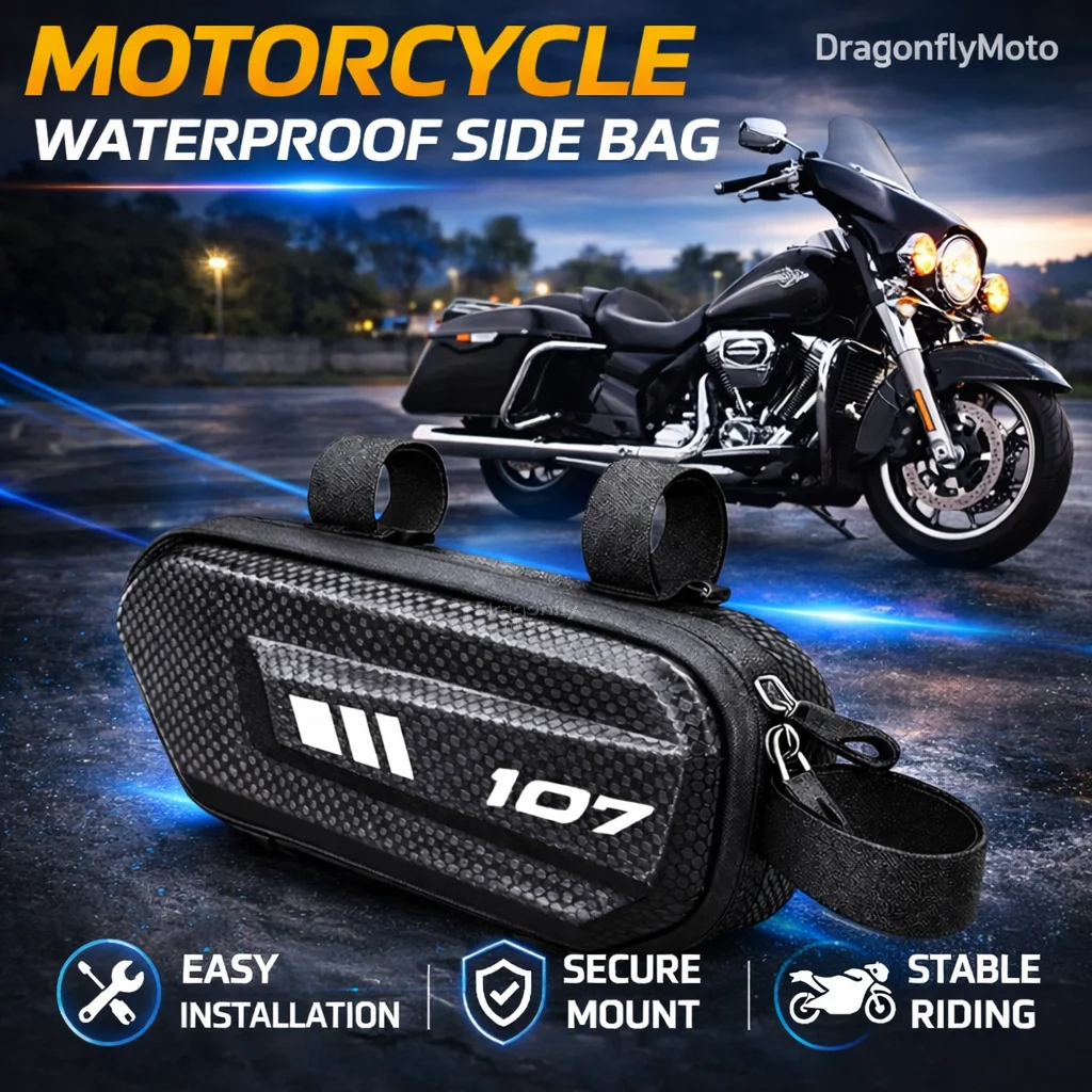 

Большая вместительная боковая сумка для мотоцикла Harley Touring Road King Electra Glide Street Glide Softail Fat Boy 107, водонепроницаемая