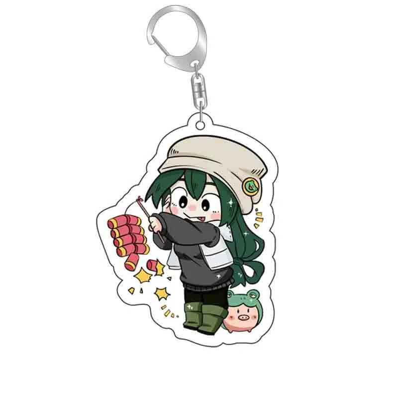 Boku no Hero Midoriya Izuku Bakugou Katsuki Todoroki Shoto Key Chains Keychain Cosplay Acrylic Pendant Keyring Prop