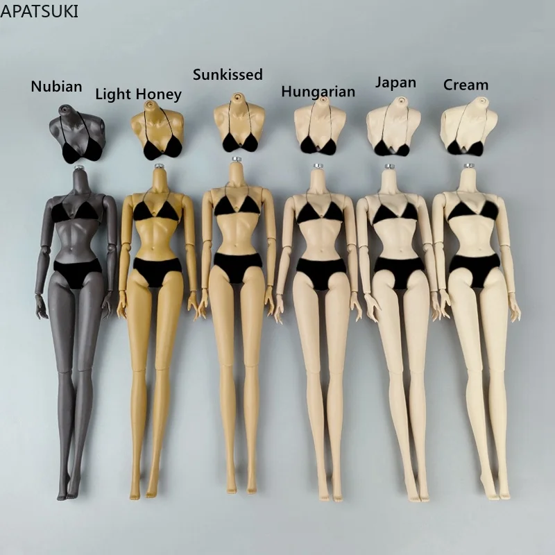 1/6 Doll Body Nubian Light Honey Japan White Hungarian Sunkissed Joints Removable Doll Body With Replacement Chest Parts Toys