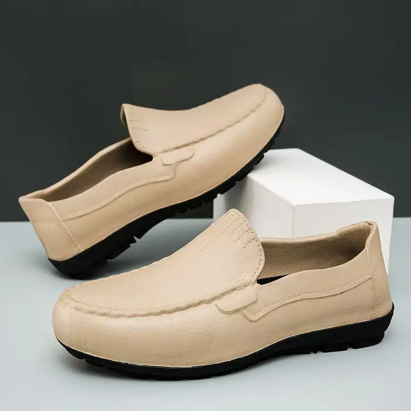 

Men's New Low Top Big Size Rain Shoes Waterproof Oil-Proof Kitchen Work Shoes Soft Sole Non Slip Lightweight Slip On Nurse Shoes