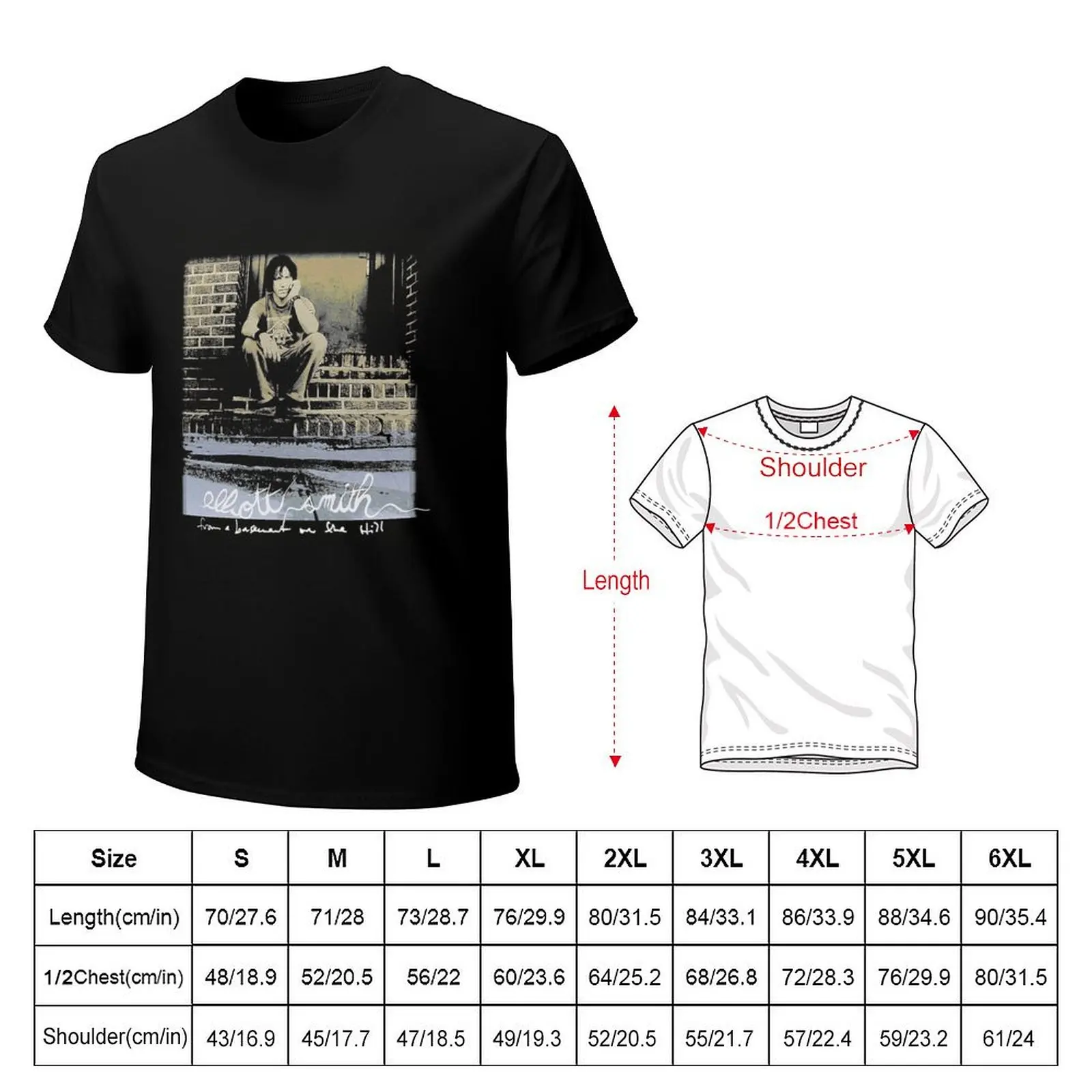 Elliott Smith - From A Basement On The Hill T-Shirt t shirts for man graphic vintage T-Shirt