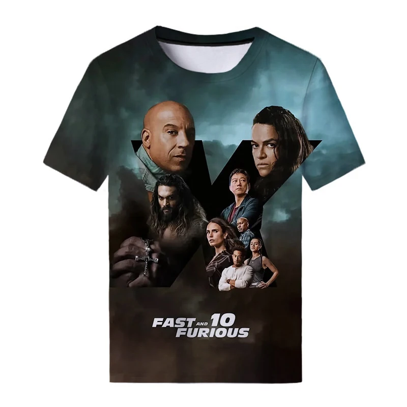 Summer Fast and Furious T-Shirts 3D Printed Streetwear Men Women Fashion Oversized Short Sleeve T Shirt Kids Tees Tops Clothing