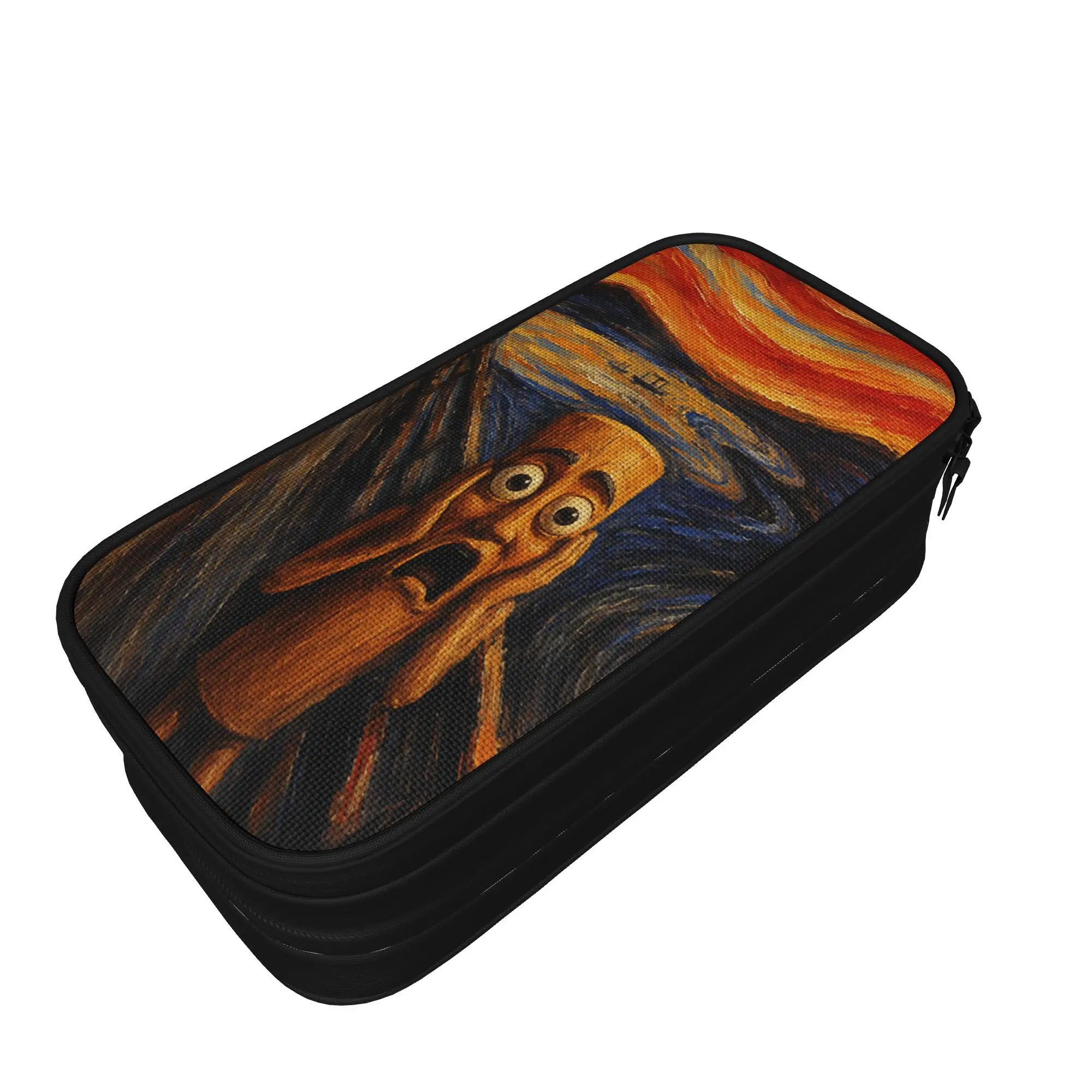 Tung Tung Tung Sahur Scream Famous Painting Parody Meme Pencil Case  Boys Retro Pencil Pouch Design School Pencil Cases Supplies