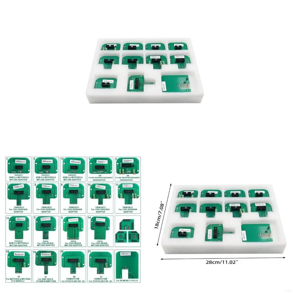 F1CF For KESS KTAG 22pcs Full Set LED BDM Probe Adapter Programmer Chip Car Accessory