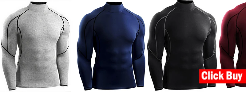 Herren Sportbekleidung Fitness-Shirts Slim Fit Langarm Gym T-Shirt Lauf-Top T-Shirt Trainings-Kompressionskleidung Sport-T-Shirt für Männer – Detail 3
