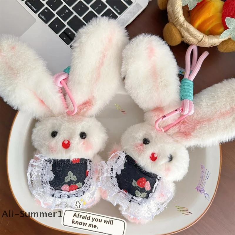 

Мультяшный милый длинноухий кролик, писк, плюшевая кукла, мягкие игрушки, брелок, кулон, ремешок, девчачий брелок, сумка, подвесные украшения, подарки