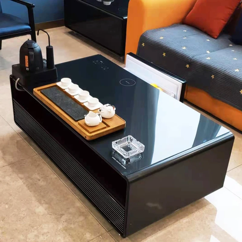 Livingroom furniture smart coffee table with 2 refrigerated cabinets modern luxury high-quality Bluetooth speaker