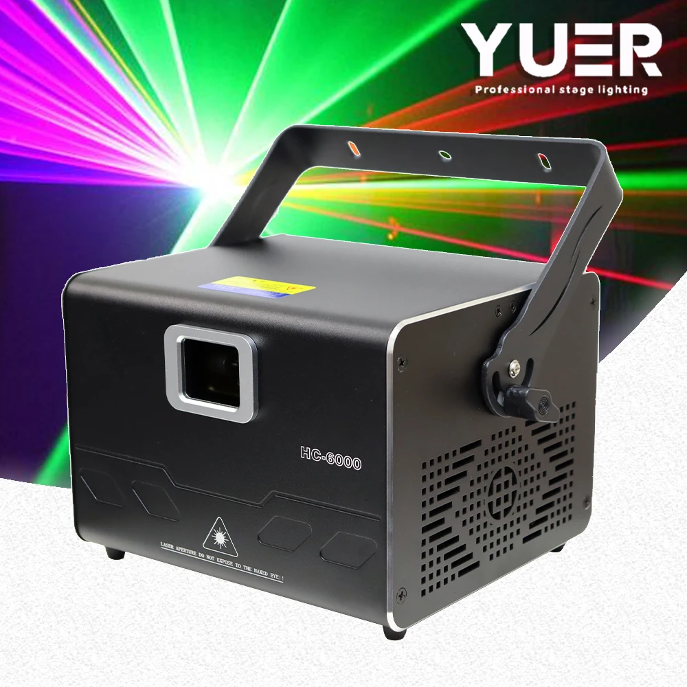 6W RGB Laser Light ILDA Animation Beam Scanner Stage Projector RJ45 DMX Control DJ Disco Bar Club Party Dance Effect Show