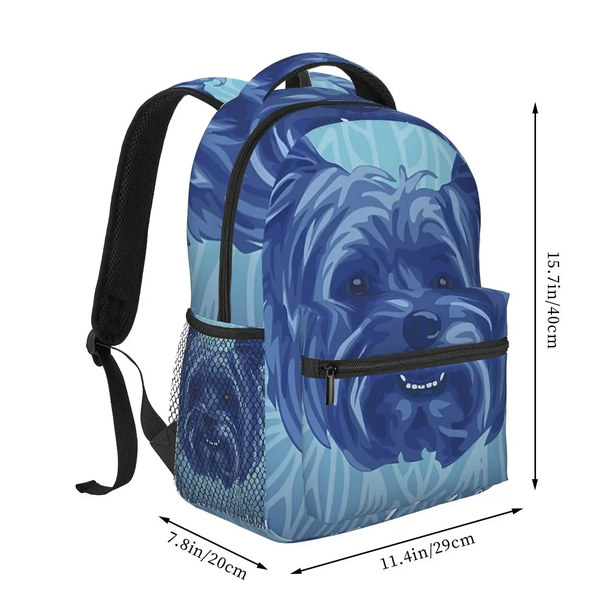 Inspirational Yorkshire Terrier Student Backpack School Bag Hiking Travel Daypack for Boys Girls Fashion Bookbag Shoulder Bags