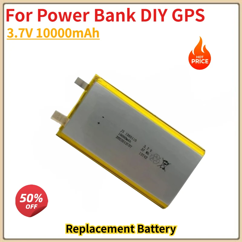 

High Quality 1260110 Battery 3.7V 10000mAh for Power Bank DIY GPS Replacement Battery