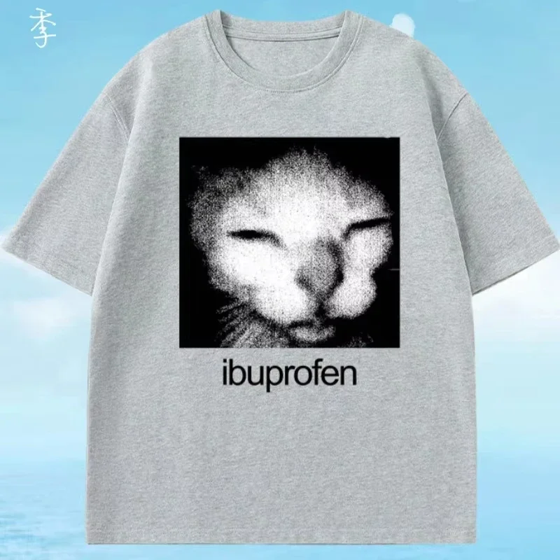 Gato meme camiseta feminina causal engraçado gato gráfico t camisas moda o pescoço roupas unisex streetwear camisetas quente emoji impresso