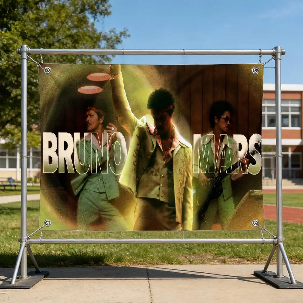 Music Modern Rap Bruno Mars Flags Specialized for indoor and outdoor home decorations, outdoor camping, and bar parties