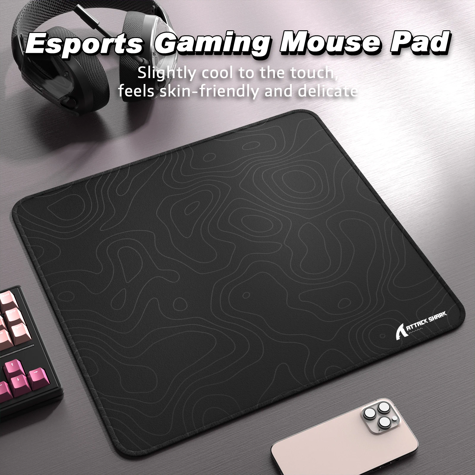ZIYOULANG X ATTACK SHARK CM02 Gaming Mouse Pad for Esports Speed Large Mouse Pad Size L Laminate 17.72