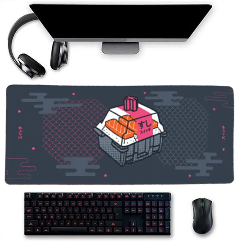 Qy-Mouse Pad Office Computer Desk Protector Mat Keyboard Non-Slip Mat Extended Mouse Pad Desk Accessories B