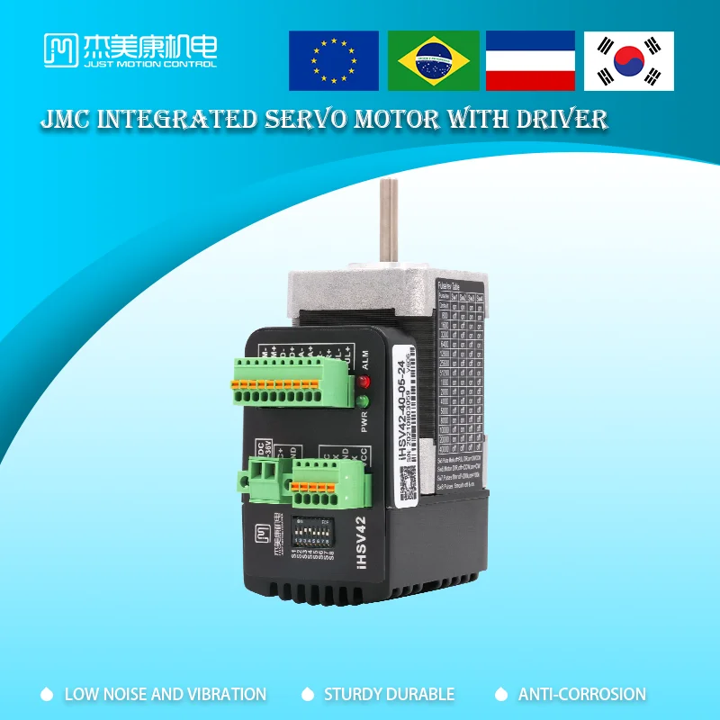 

JMC Integrated servo motor Good Price 52w 4000 rpm servo motor 0.125Nm servo motor 24vdc