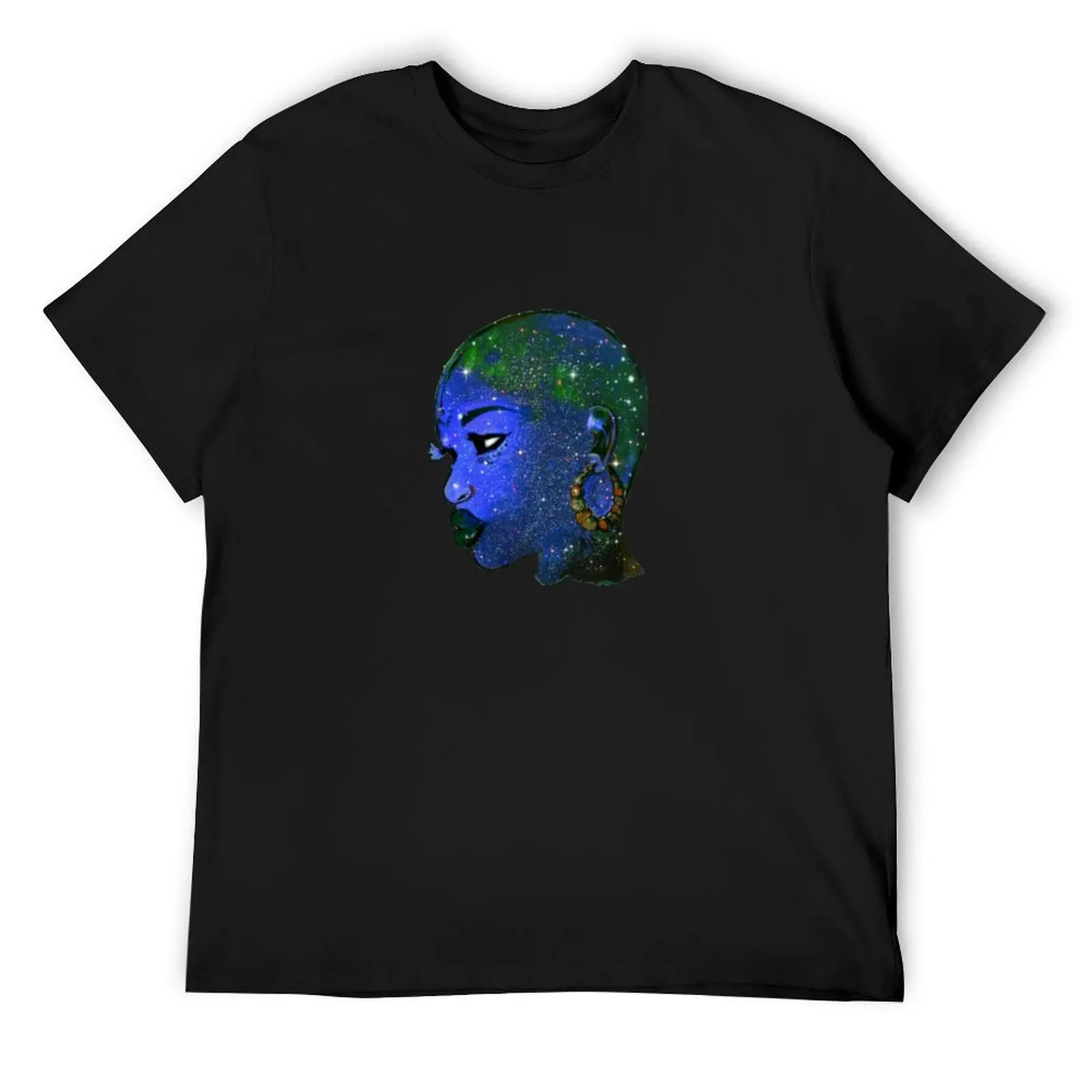 

Blue Green Bald Lady T-Shirt cute tops plain blacks outfits for men