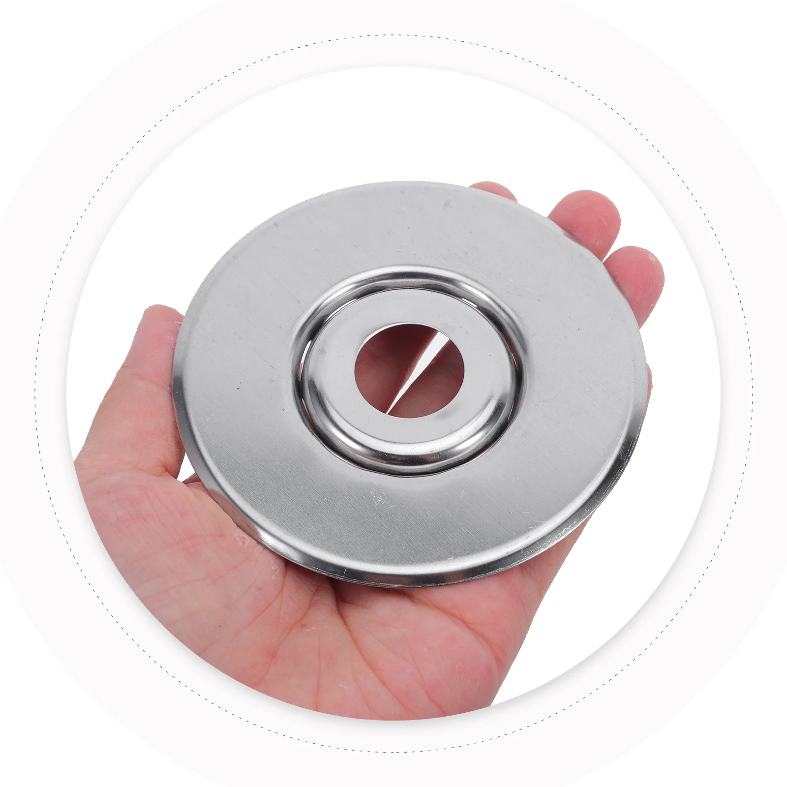 4Pcs Fire Sprinkler Escutcheon Silver High Temperature Resistant Recessed Cover Plate Skirt Trim for Residential Commercial