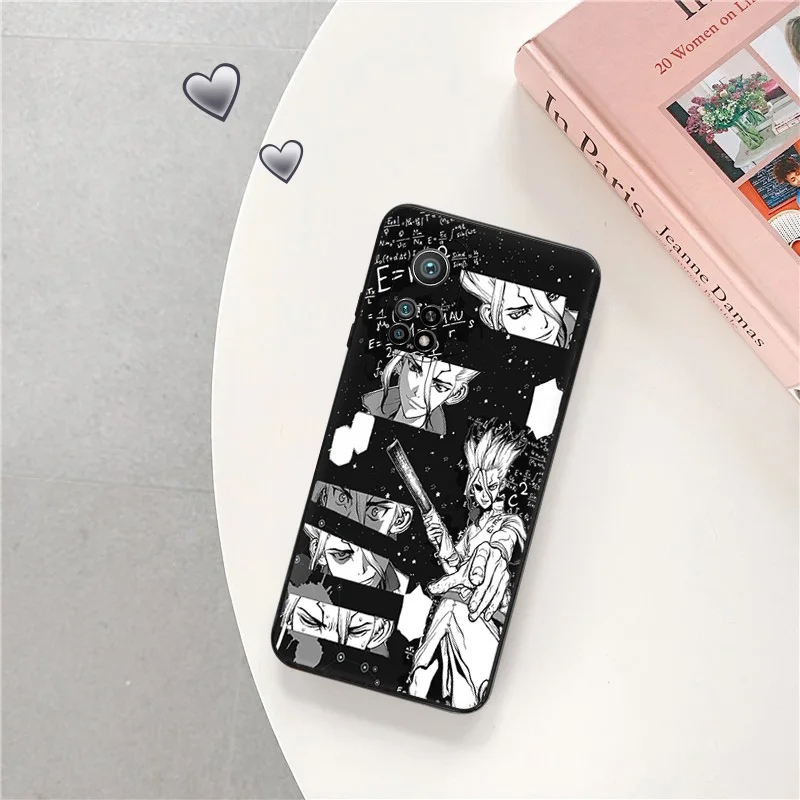 Ultra Thin Dr. STONE Anime Black Phone Case for Redmi Note13 4G 12s 12c 13c Xiaomi 13 12 Lite 12x 12t Pro Cover