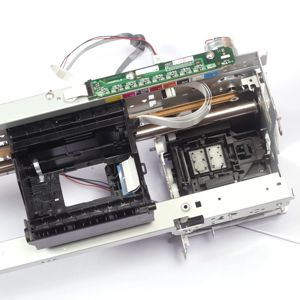 Basic Base For Epson R2000 P400 UV And DTF Printers, Silver Rack Iron Frame With DX5 Print Head Cap Station And Parking Lot