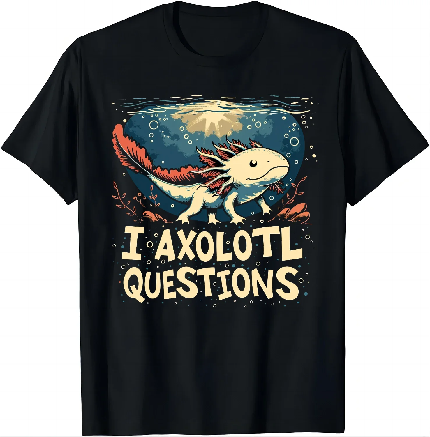 Cartoon Cute Axolotl Dragon Tee - 