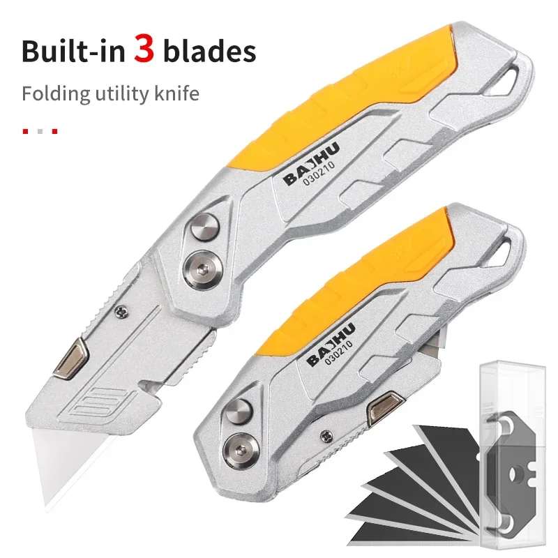 

MultiFunction Folding Utility Knife Portable Pocket Knife Electrician Box Cutter DIY Hand Tools Heavy-duty Folding Knife